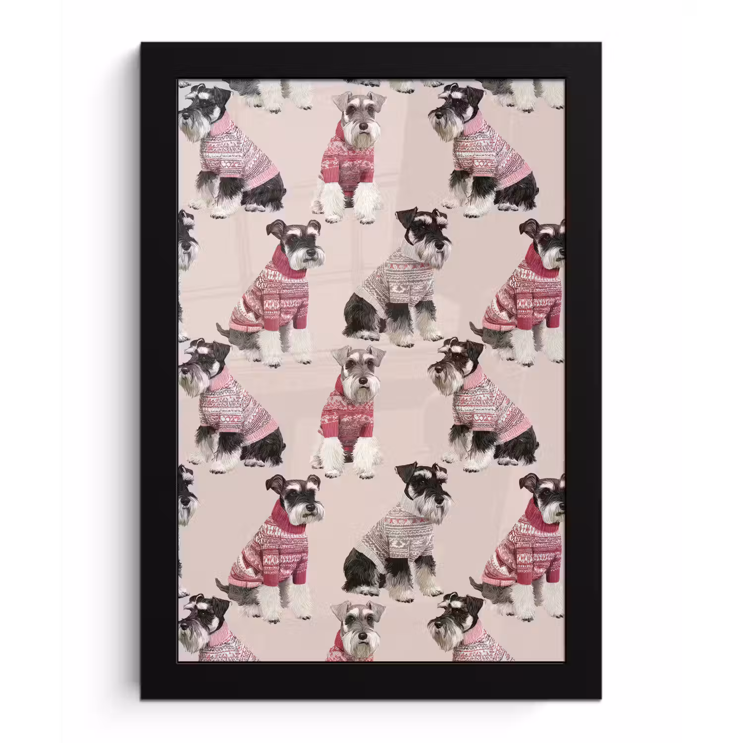 Honden - Truien - Rood fotolijst zwart zonder passe partout klein 224 -3d