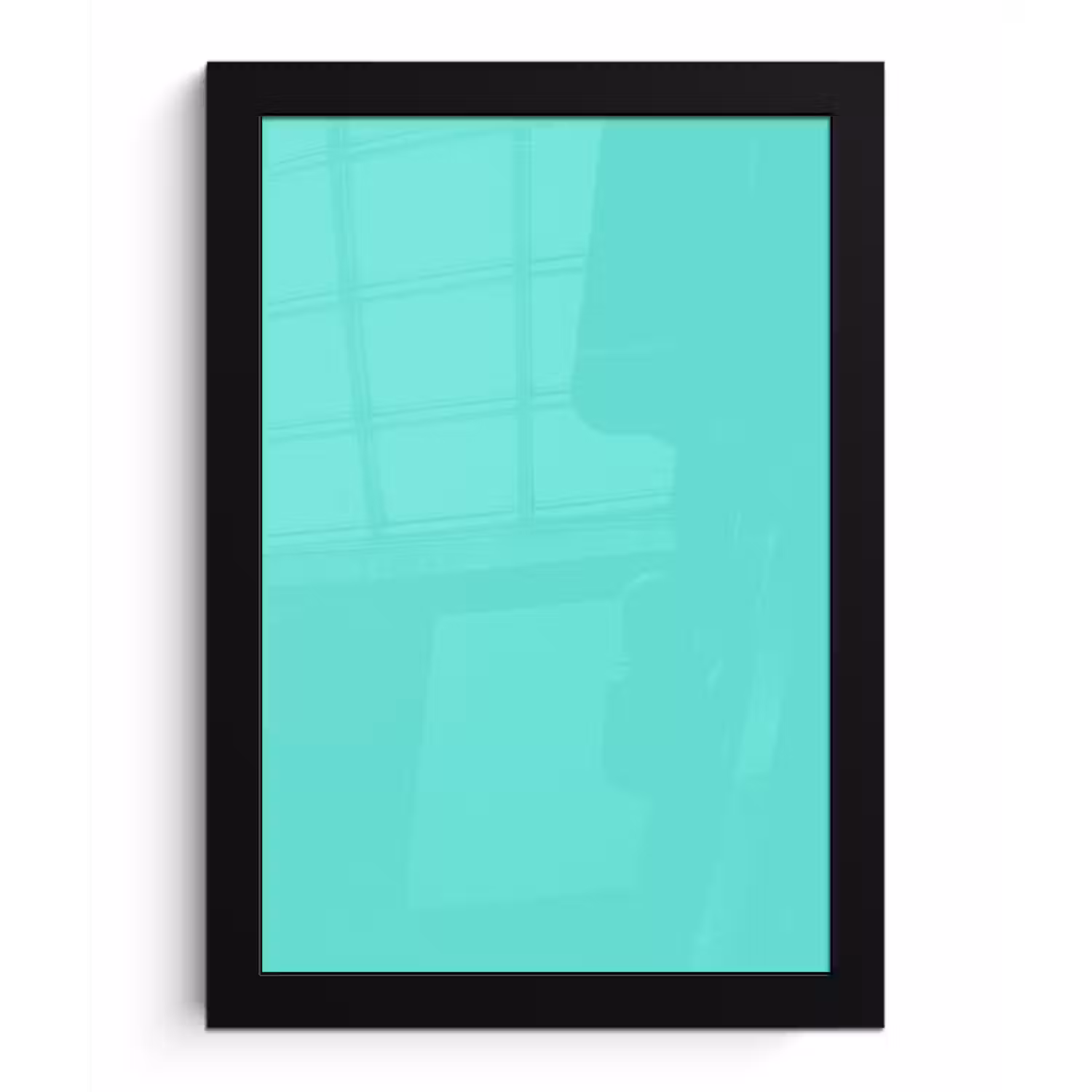 Electric - Cyan - Turkoois fotolijst zwart zonder passe partout klein 224 -3d