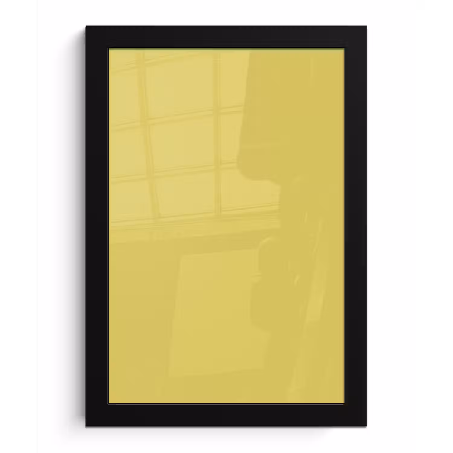 Golden - Ochre - Geel fotolijst zwart zonder passe partout klein 224 -3d