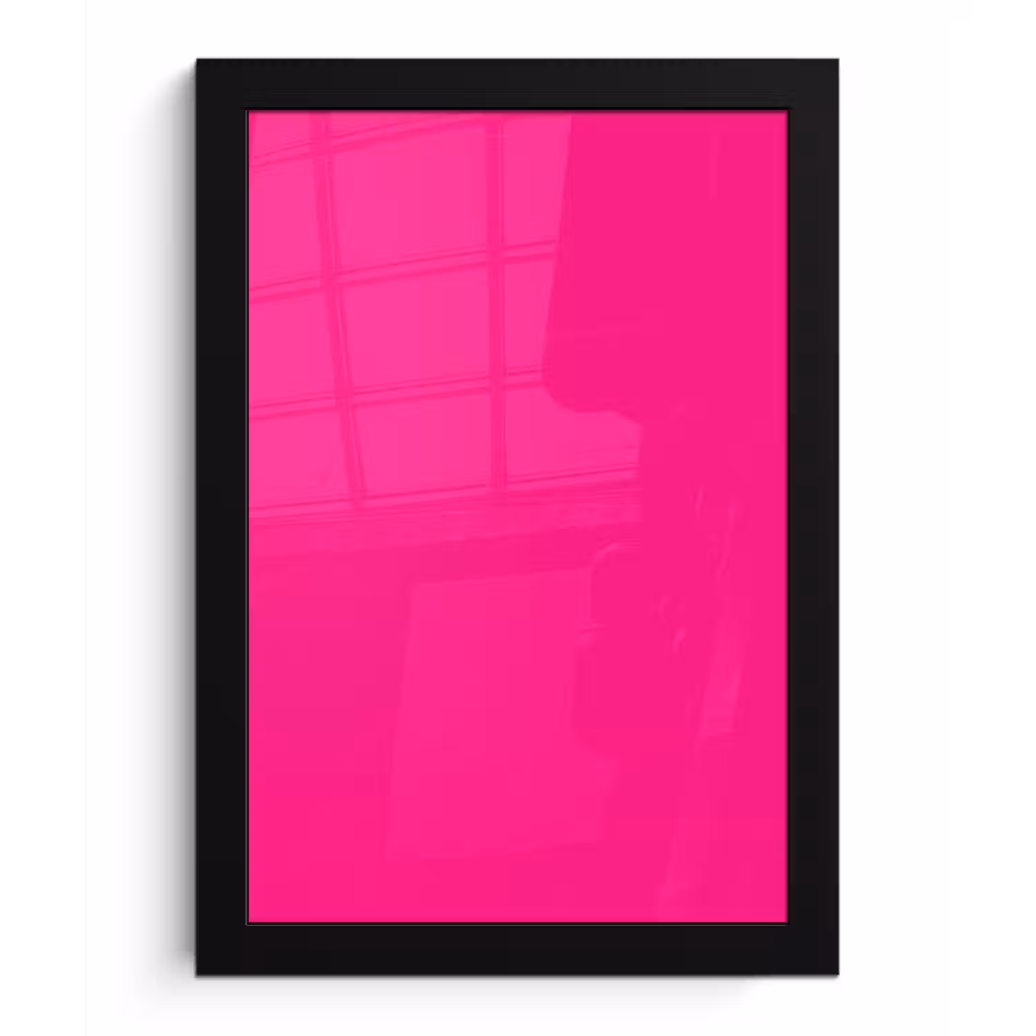 Hot - Fuchsia - Roze fotolijst zwart zonder passe partout klein 224 -3d