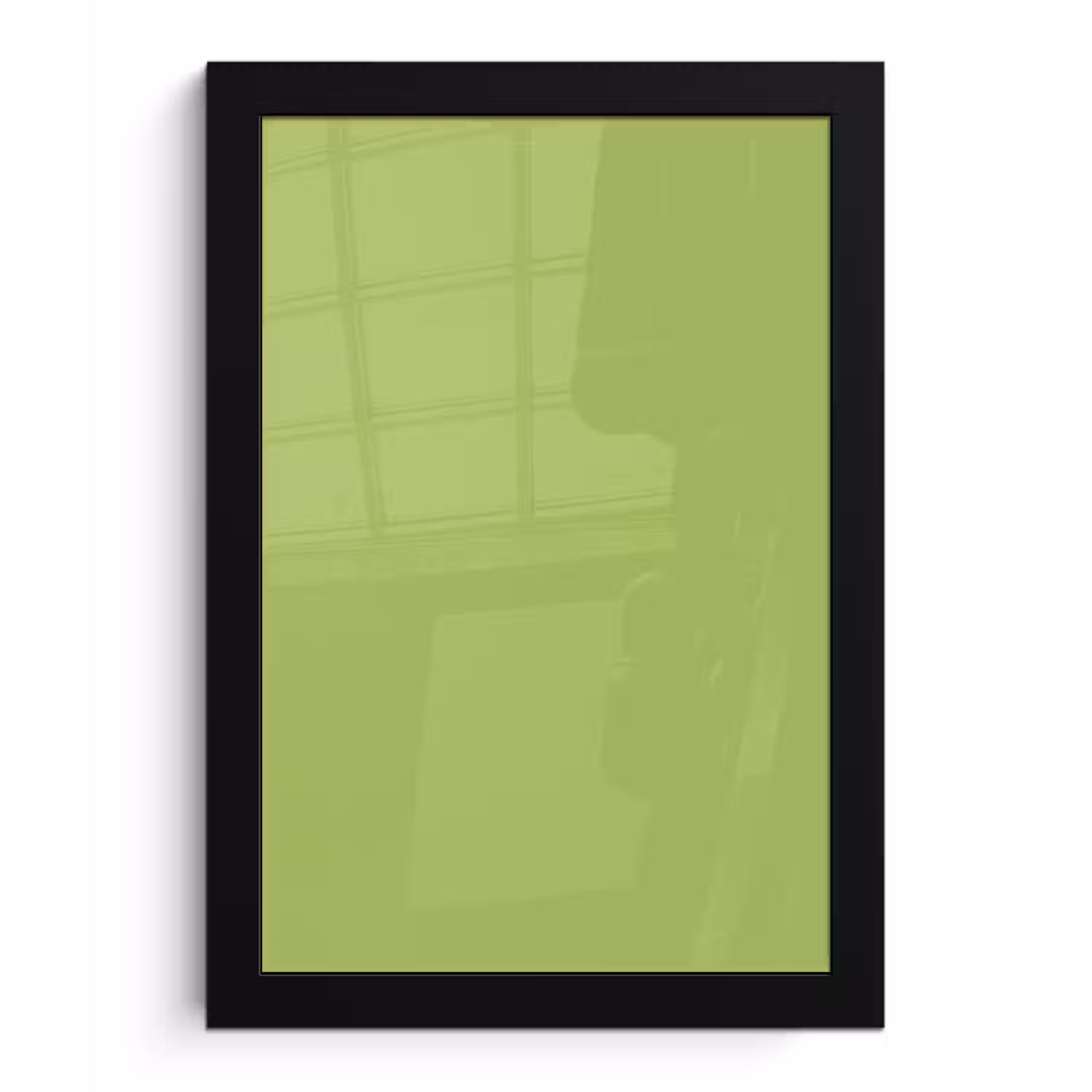Lime - Glow - Groen fotolijst zwart zonder passe partout klein 224 -3d