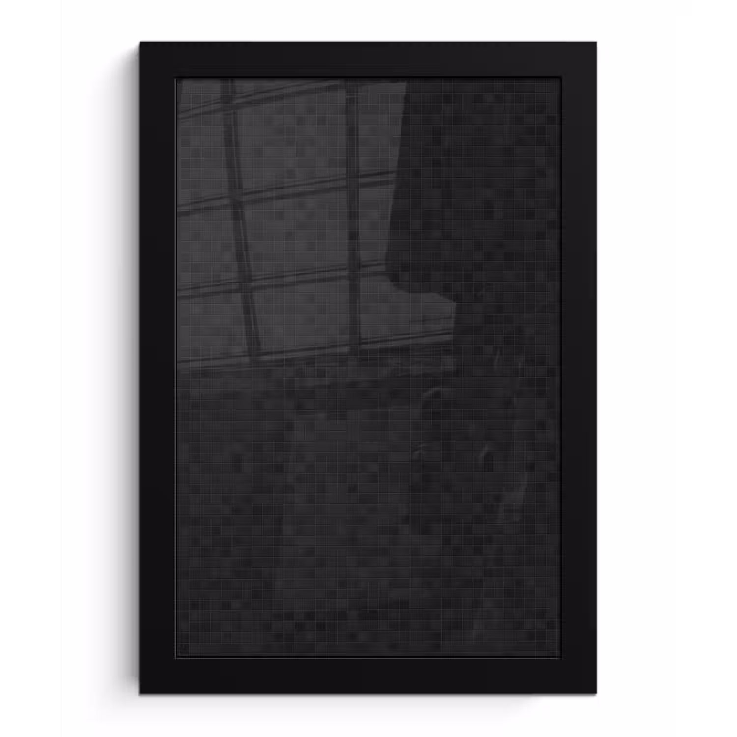 Mozaïek - Patroon - Antraciet - Zwart fotolijst zwart zonder passe partout klein 224 -3d