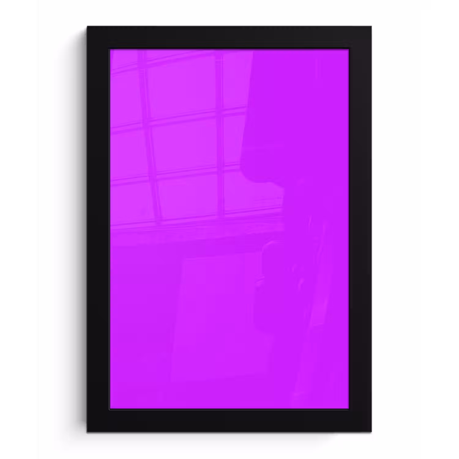 Neon - Orchid - Paars fotolijst zwart zonder passe partout klein 224 -3d