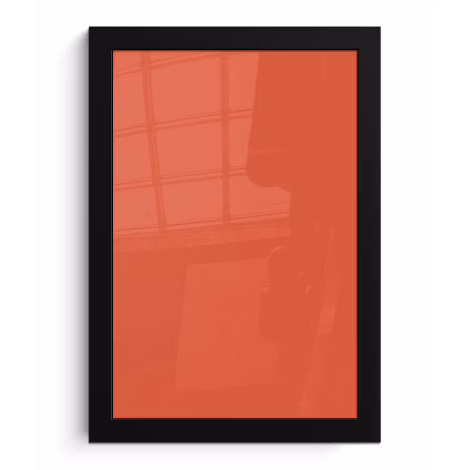 Rustic - Clay - Oranje fotolijst zwart zonder passe partout klein 224 -3d