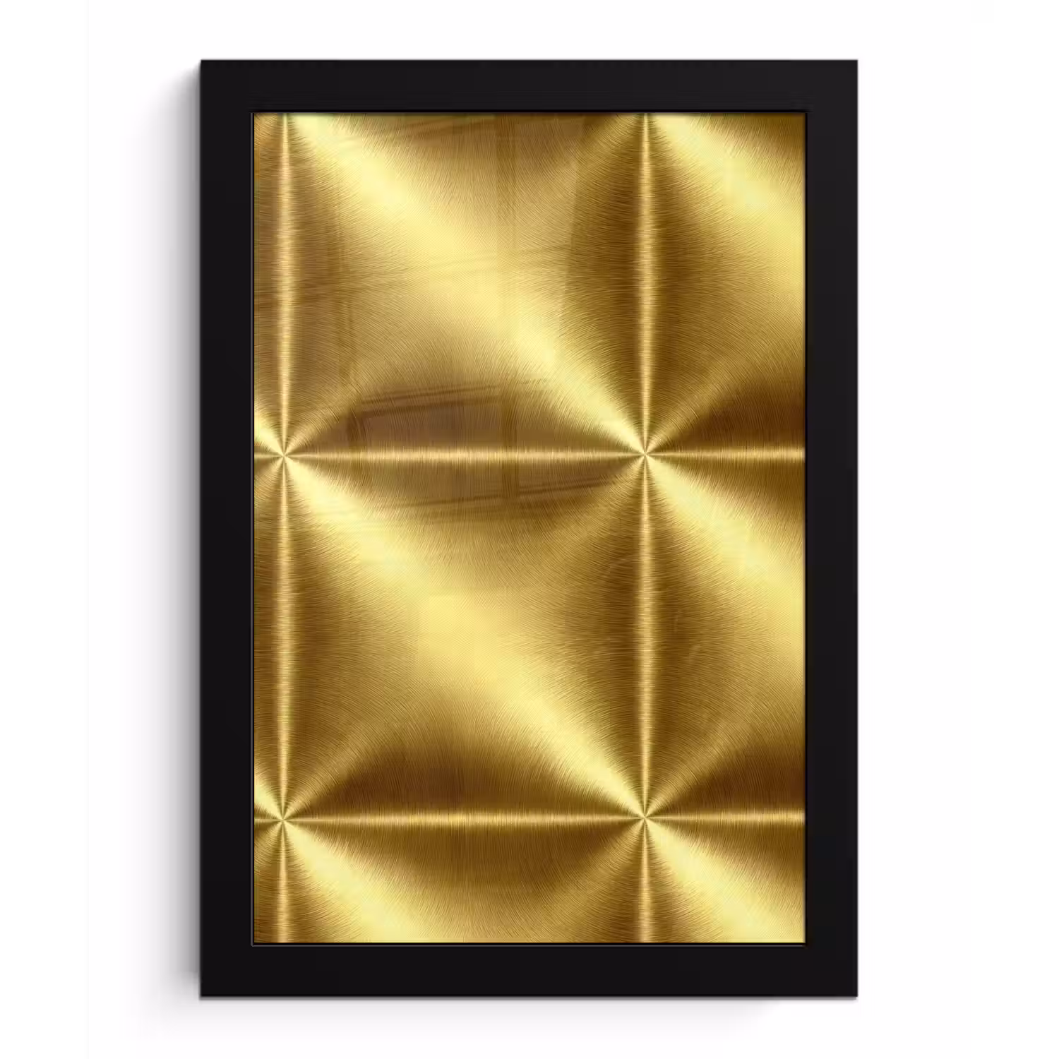 Textuur - Geborsteld Goud - Industrieel - Metallic fotolijst zwart zonder passe partout klein 224 -3d