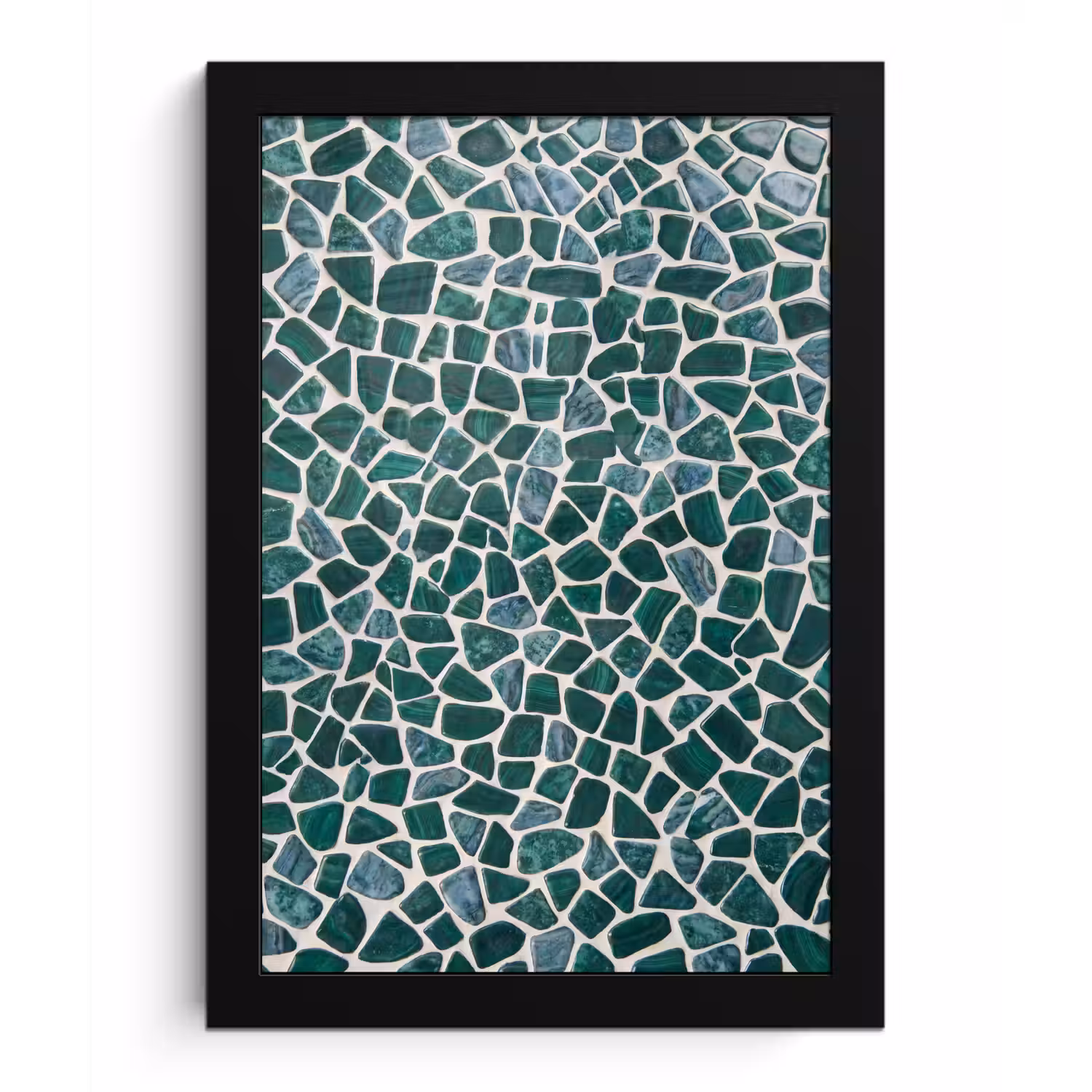 Textuur - Steen - Groen - Abstract - Patroon fotolijst zwart zonder passe partout klein -3d