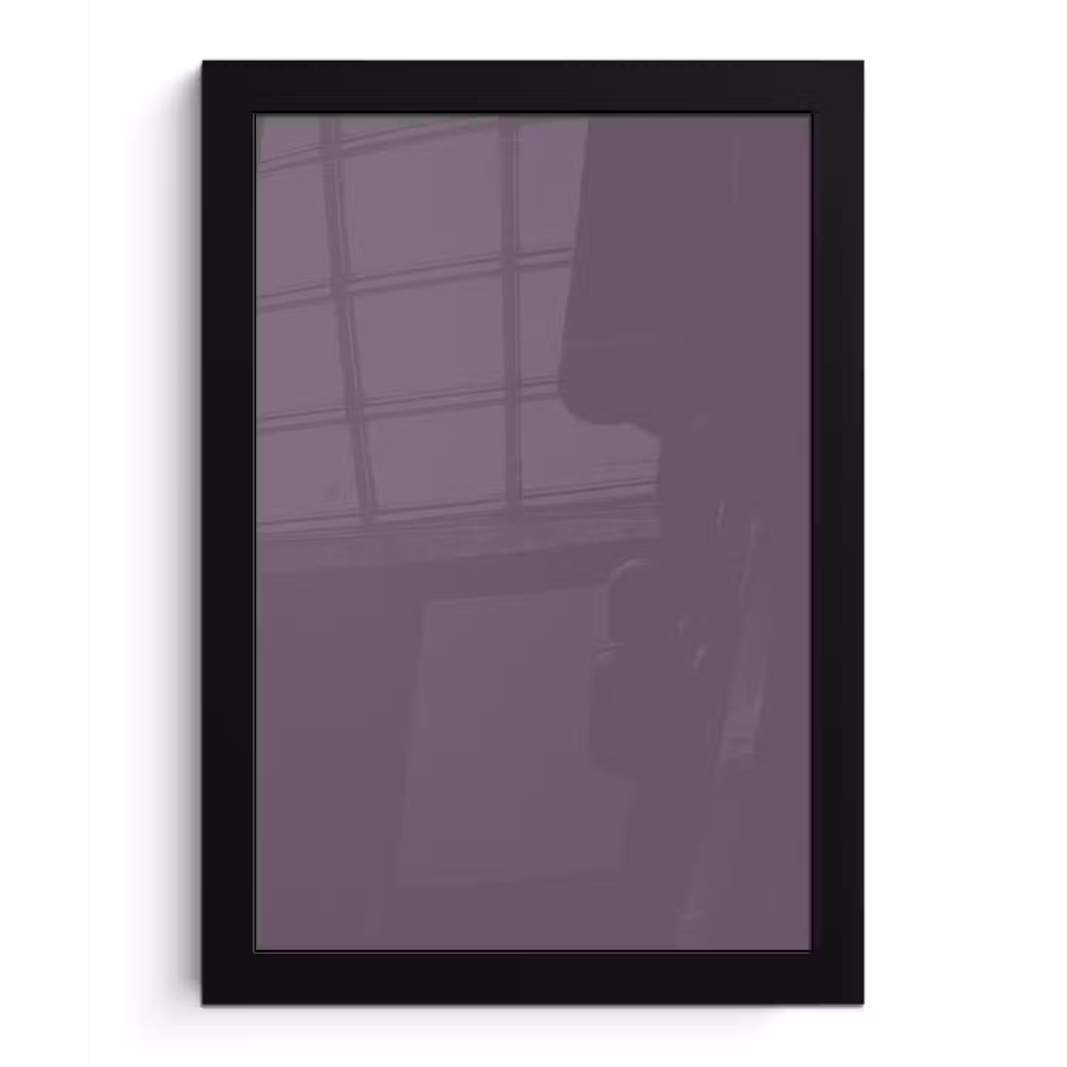 Velvet - Aubergine - Paars fotolijst zwart zonder passe partout klein 224 -3d
