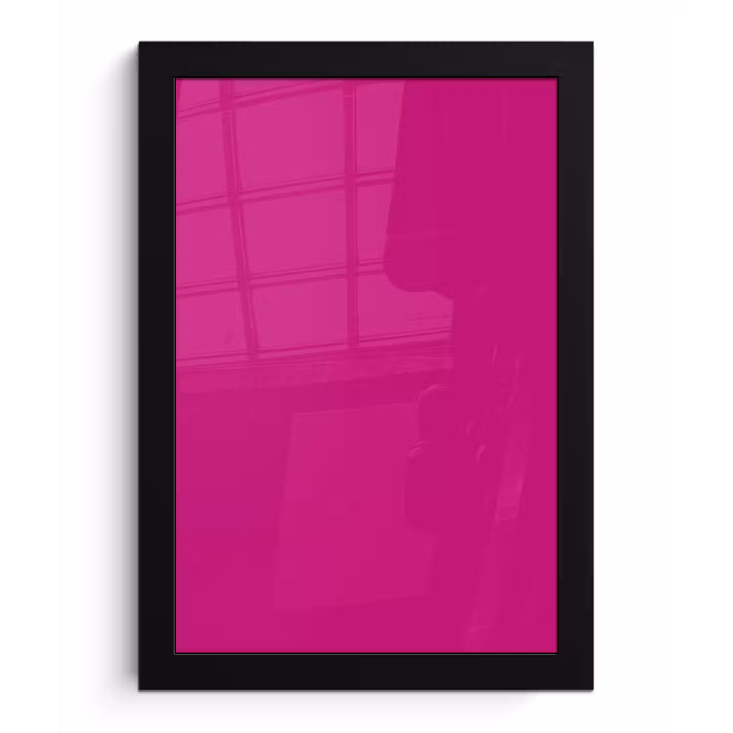 Velvet - Magenta - Roze fotolijst zwart zonder passe partout klein 224 -3d