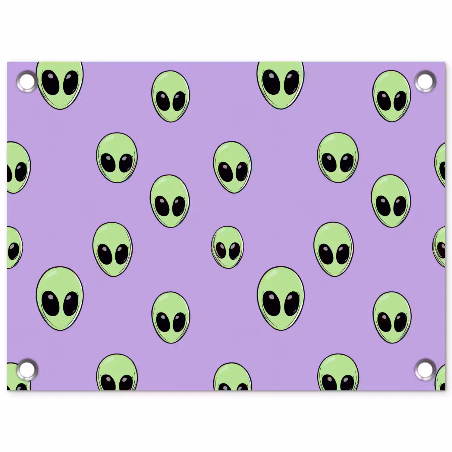 Alien - Retro - Lila tuinposter los doek klein 239 -3d
