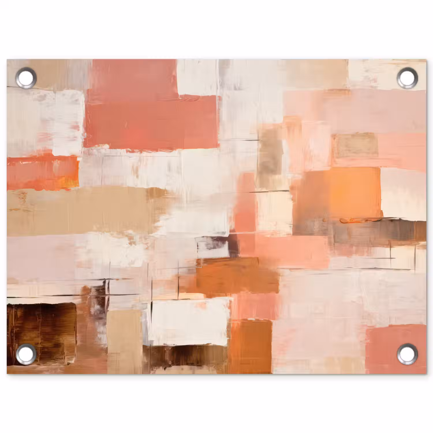 Kunst - Roze - Abstract tuinposter los doek klein -3d