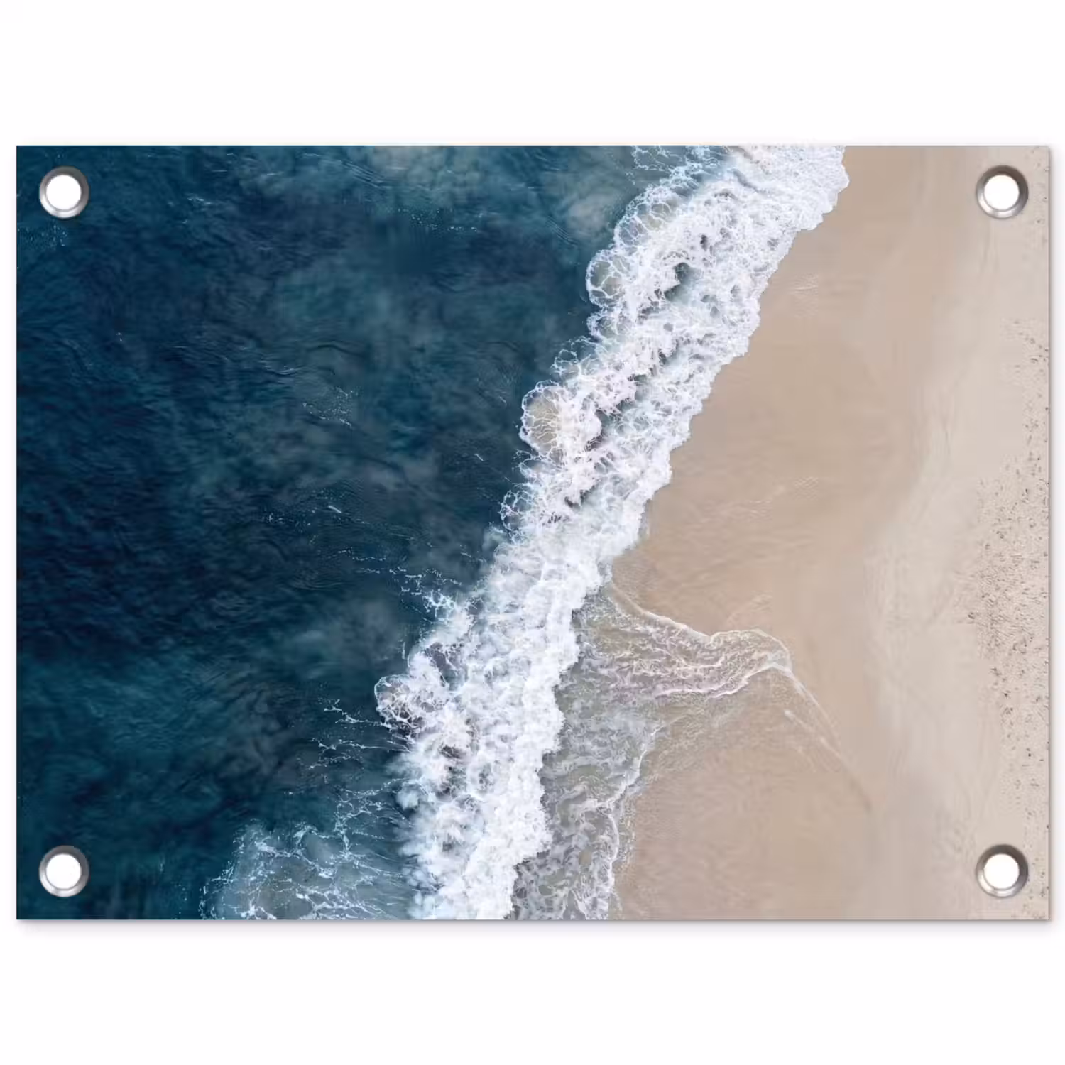 Strand - Zee - Golven tuinposter los doek klein -3d