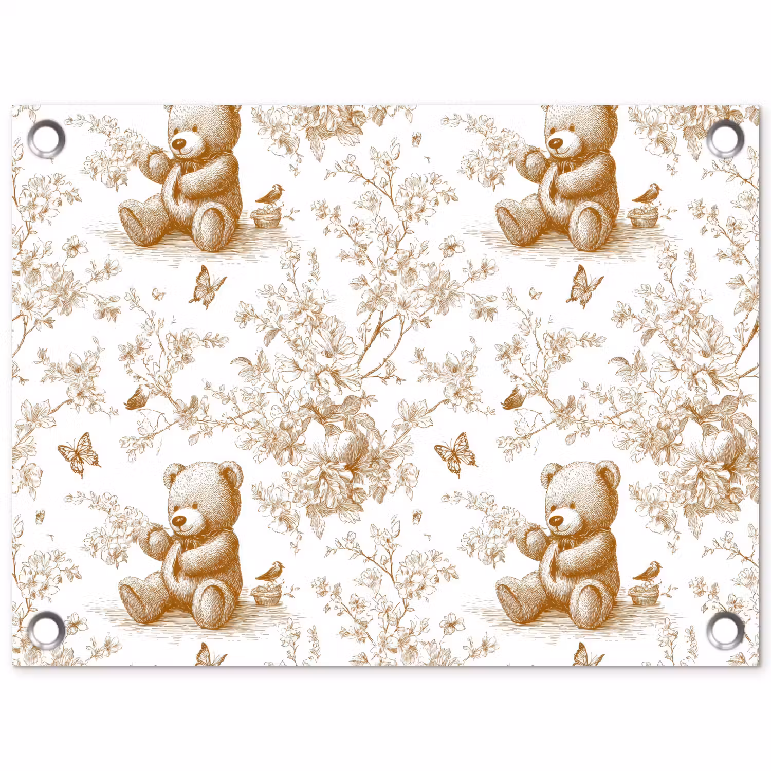 Beer - Tijdloos - Bruin tuinposter los doek klein 239 -3d