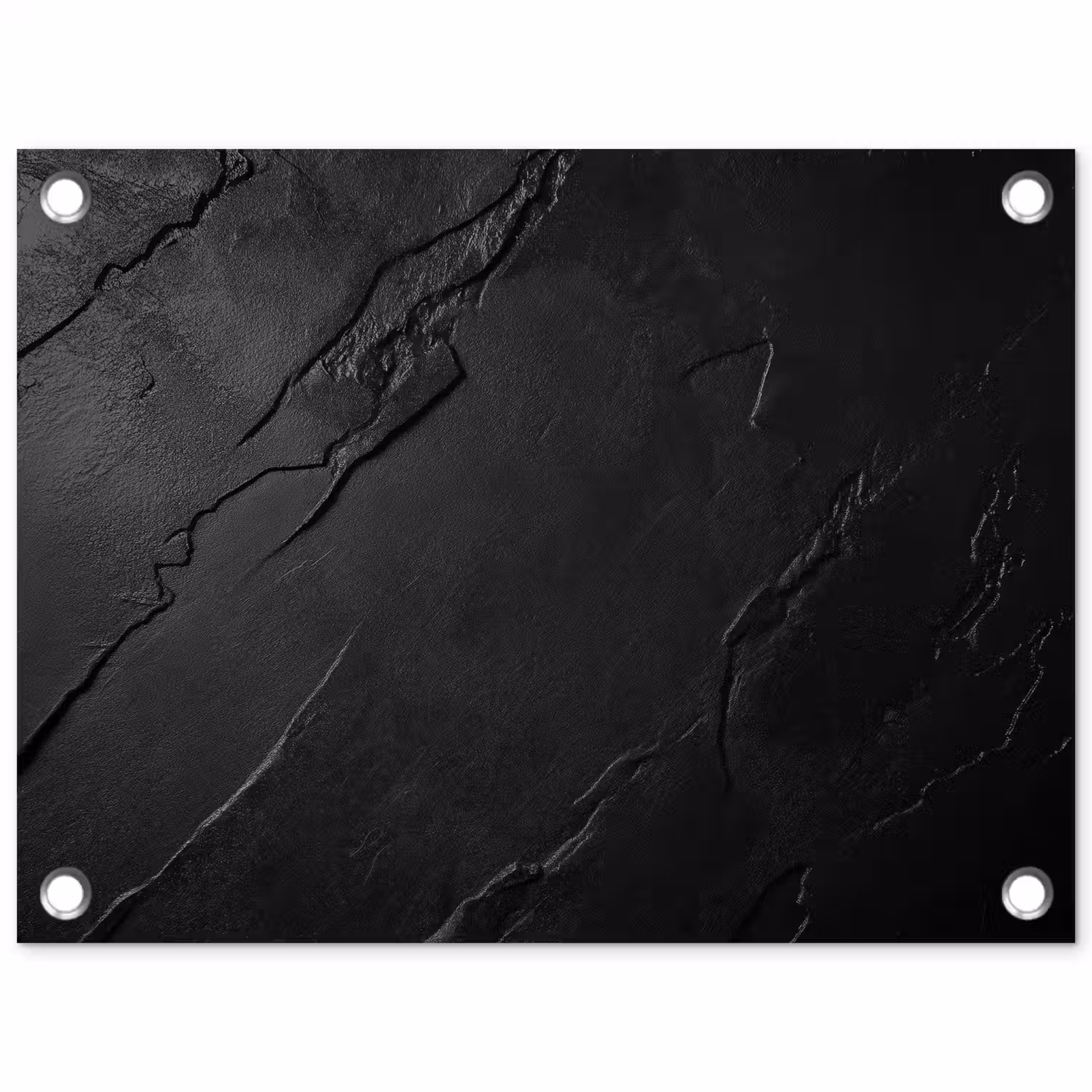 Zwart - Steen - Beton tuinposter los doek klein -3d
