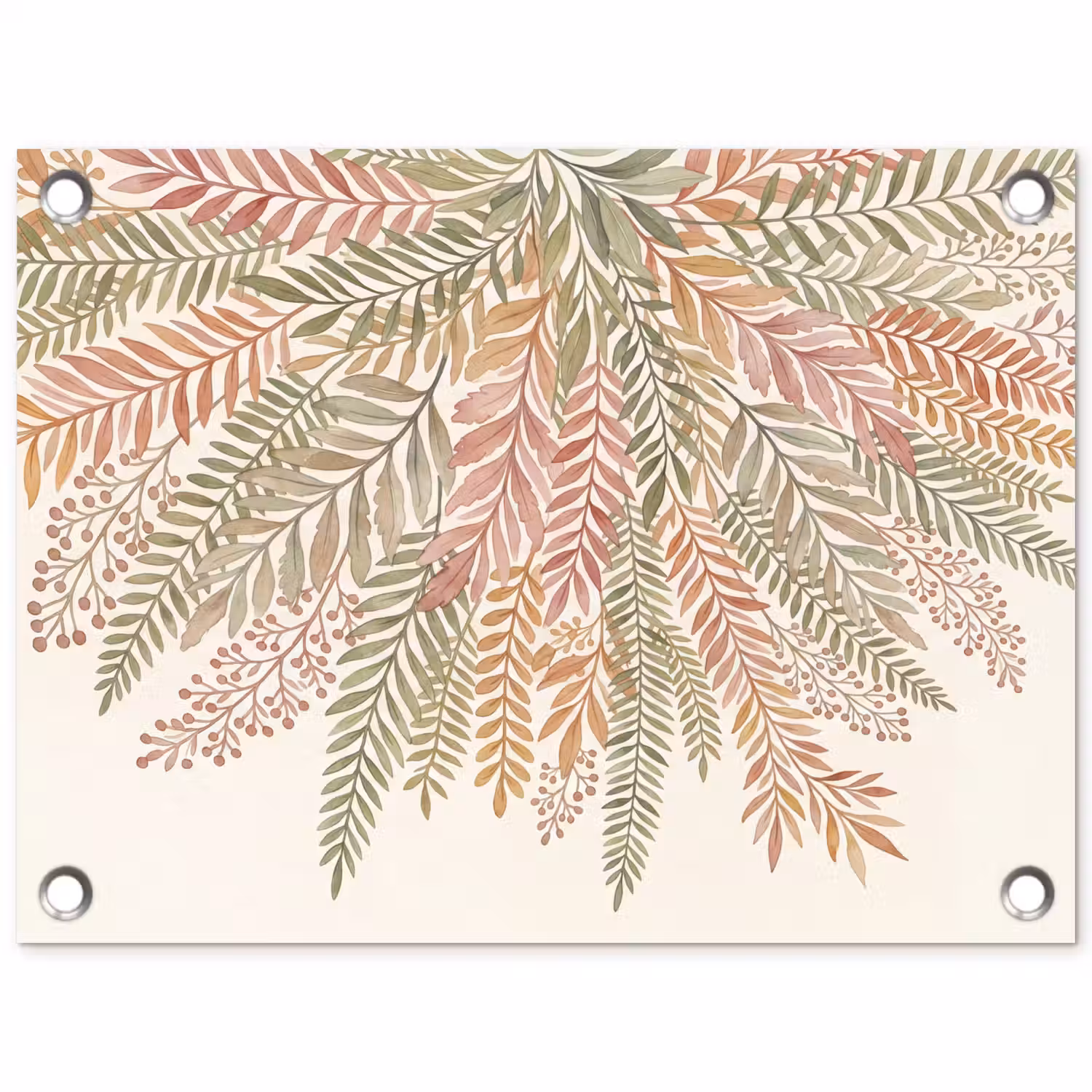 Botanisch - Aquarel - Kleurrijk tuinposter los doek klein -3d