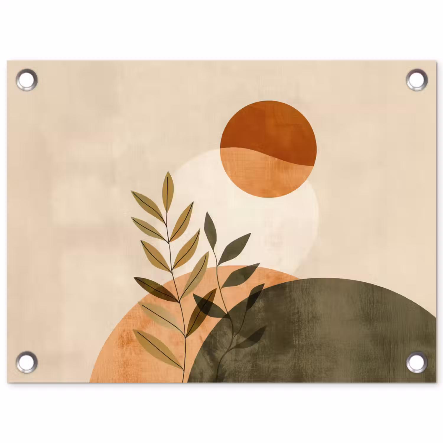 Takken - Vormen - Abstract tuinposter los doek klein -3d
