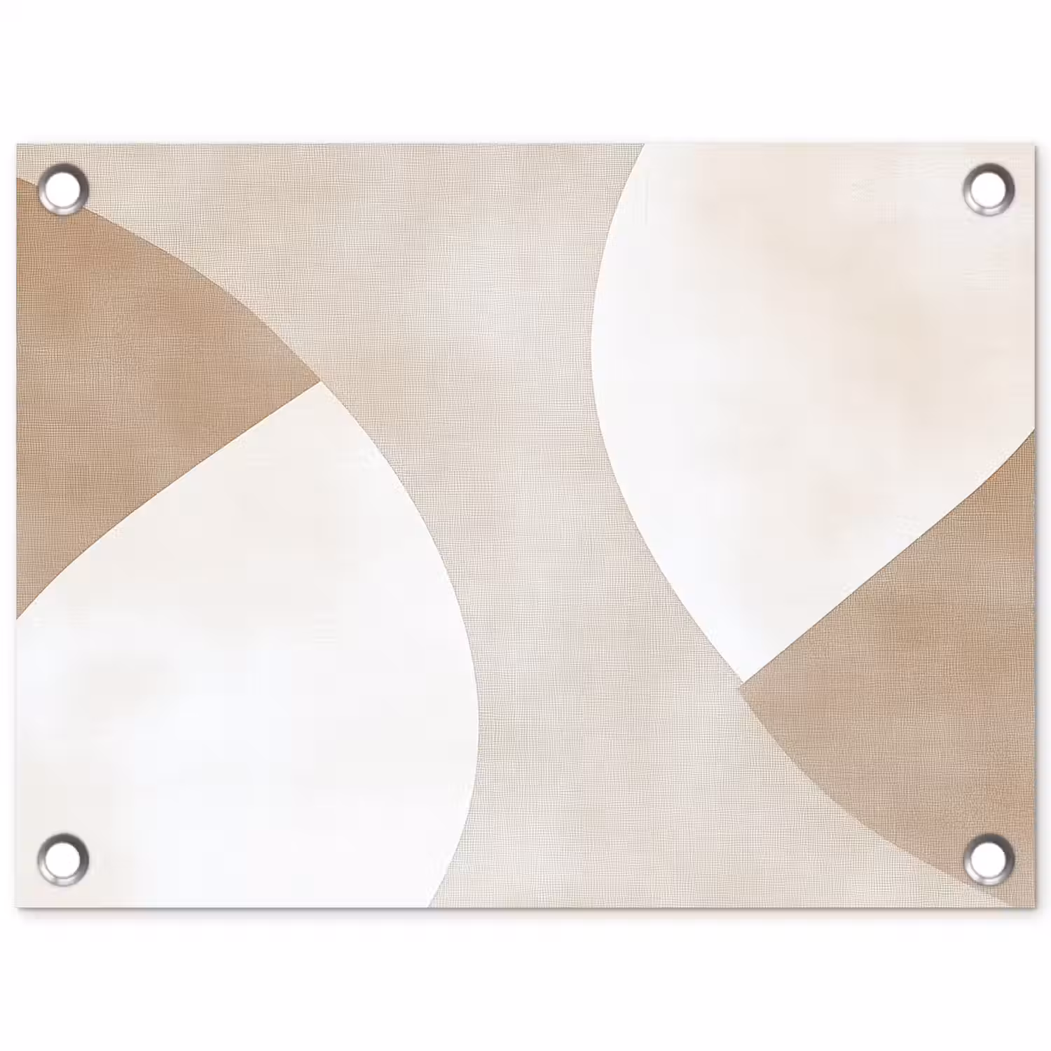 Bruin - Japandi - Abstract tuinposter los doek klein -3d