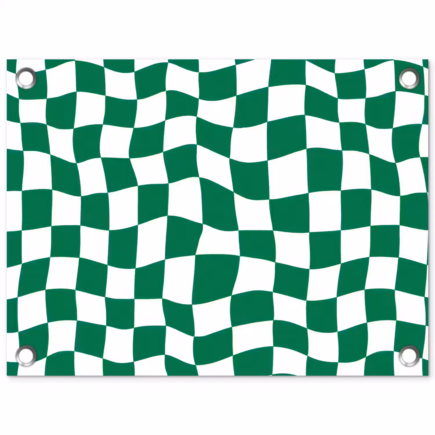 Schaakbord - Golvend - Groen tuinposter los doek klein 239 -3d
