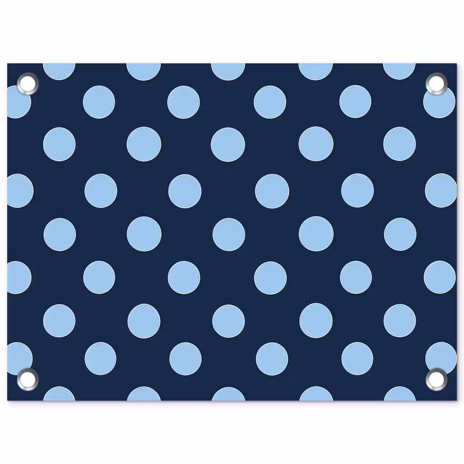 Klassiek - Dots - Blauw tuinposter los doek klein 239 -3d