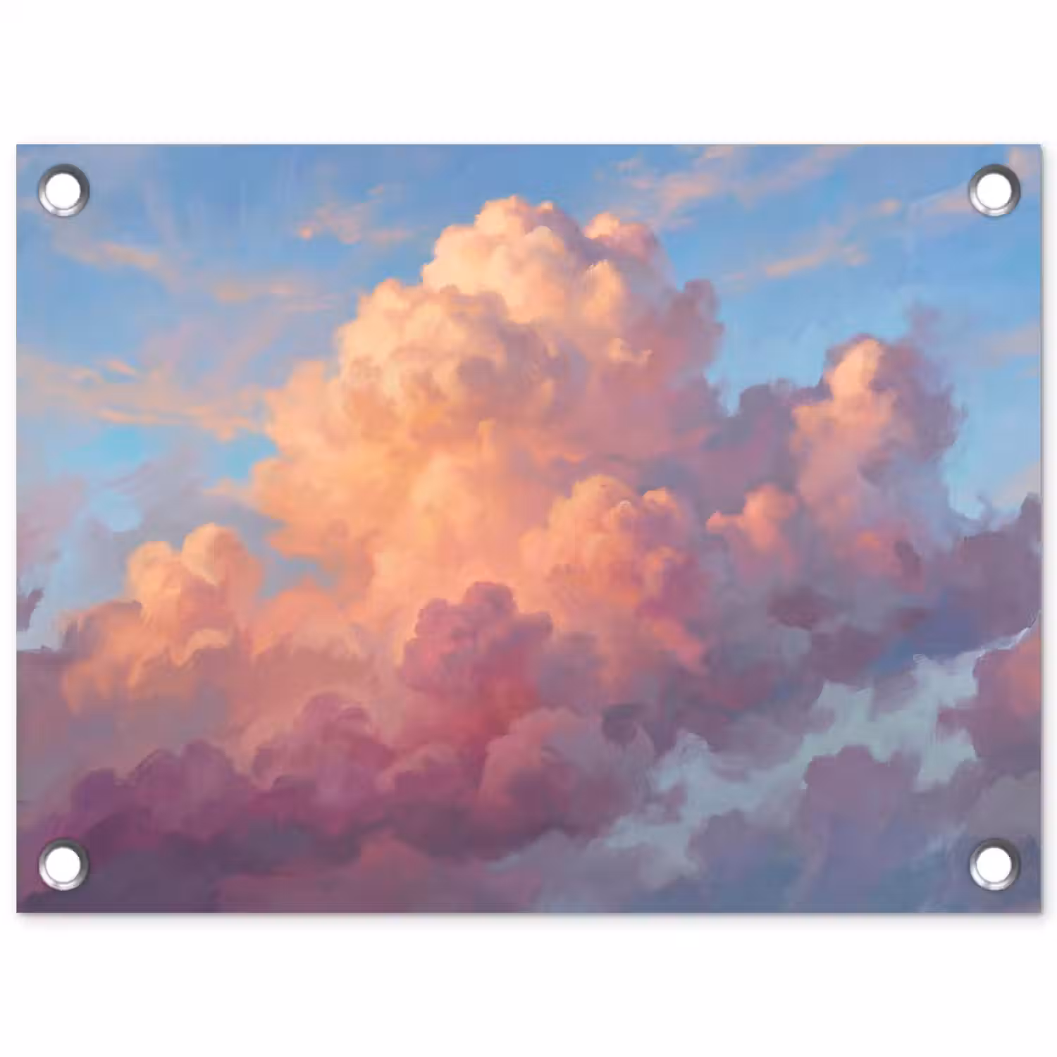 Wolken - Lucht - Natuur - Abstract - Kleurrijk tuinposter los doek klein -3d