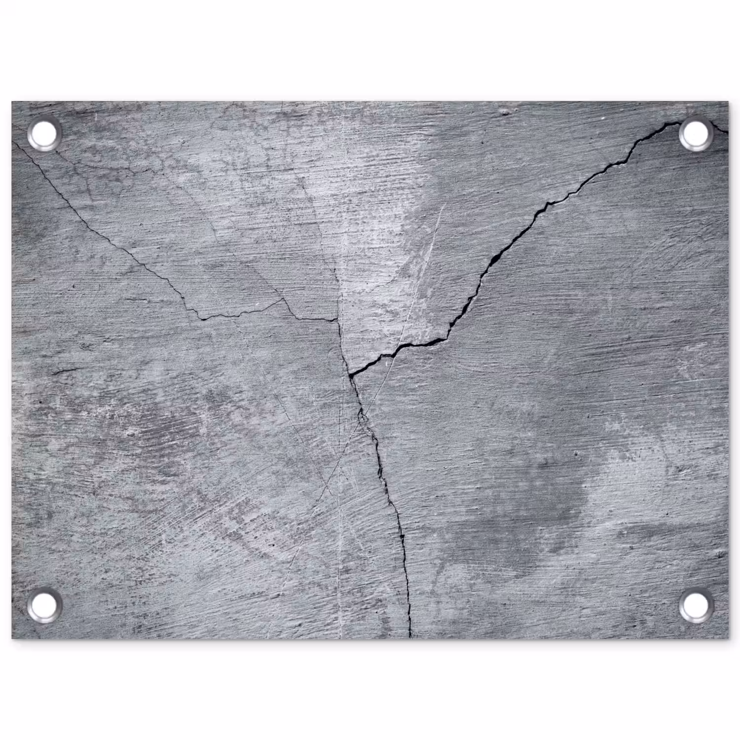 Beton - Grijs - Scheur tuinposter los doek klein -3d