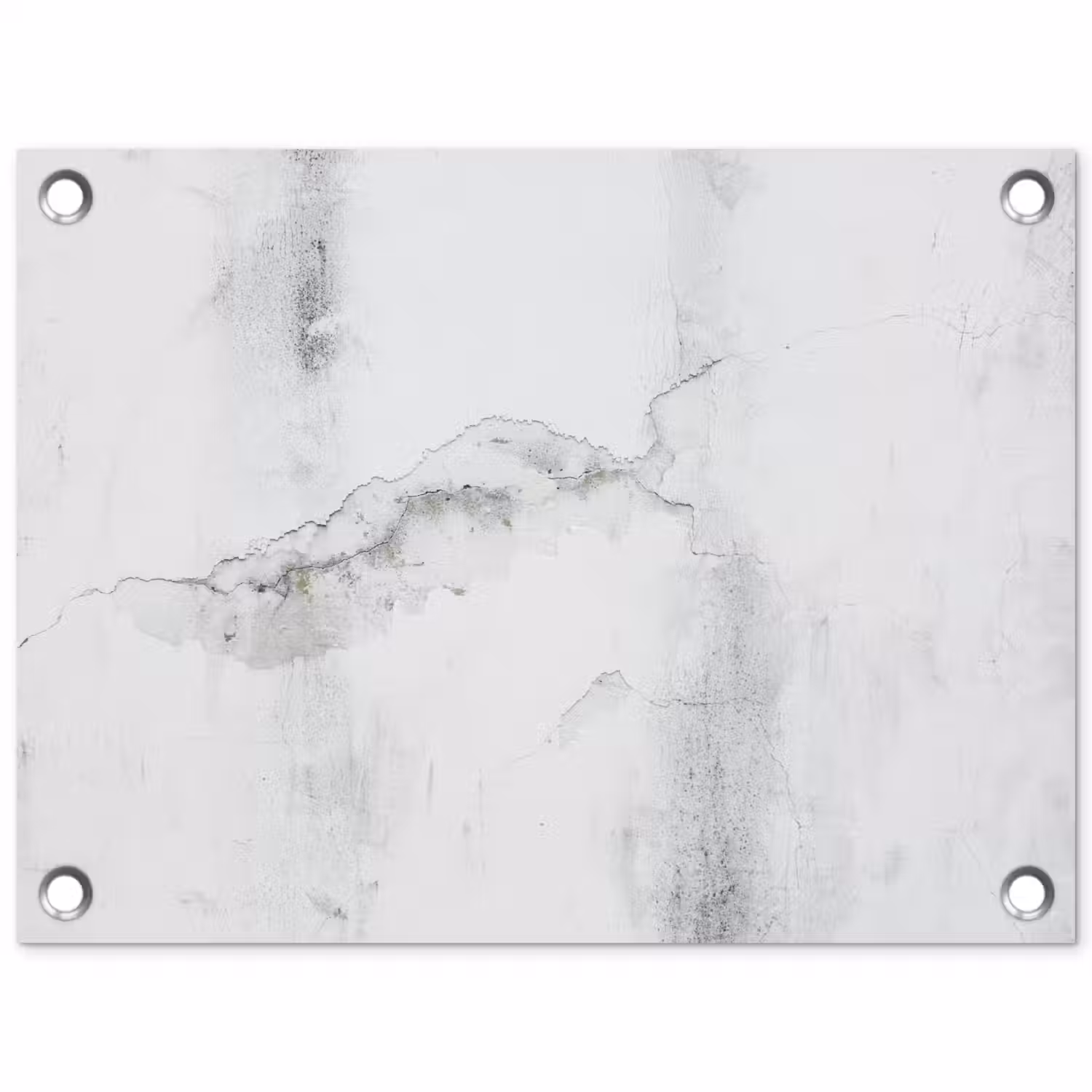 Beton - Grijs - Wit tuinposter los doek klein -3d