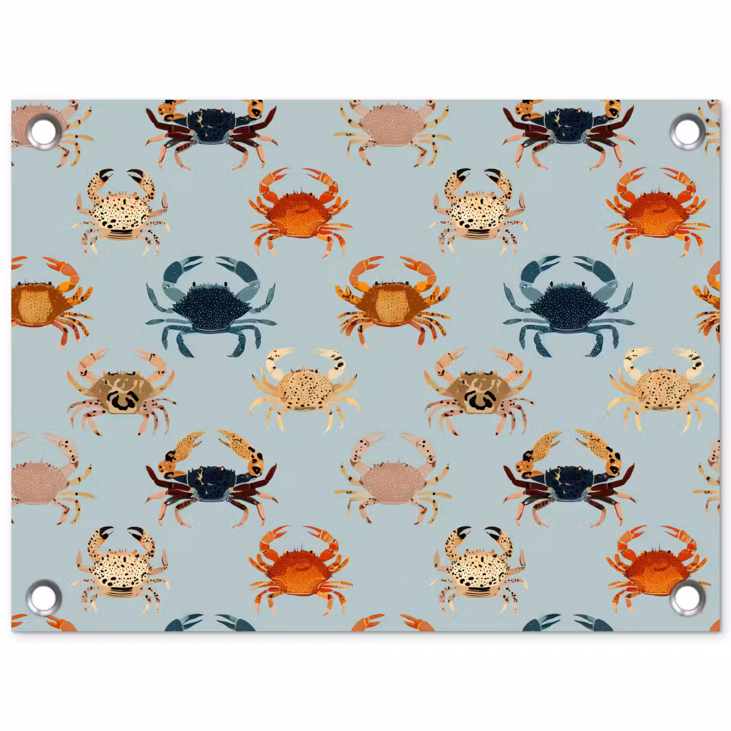 Krabben - Speels - Kleurrijk tuinposter los doek klein 239 -3d