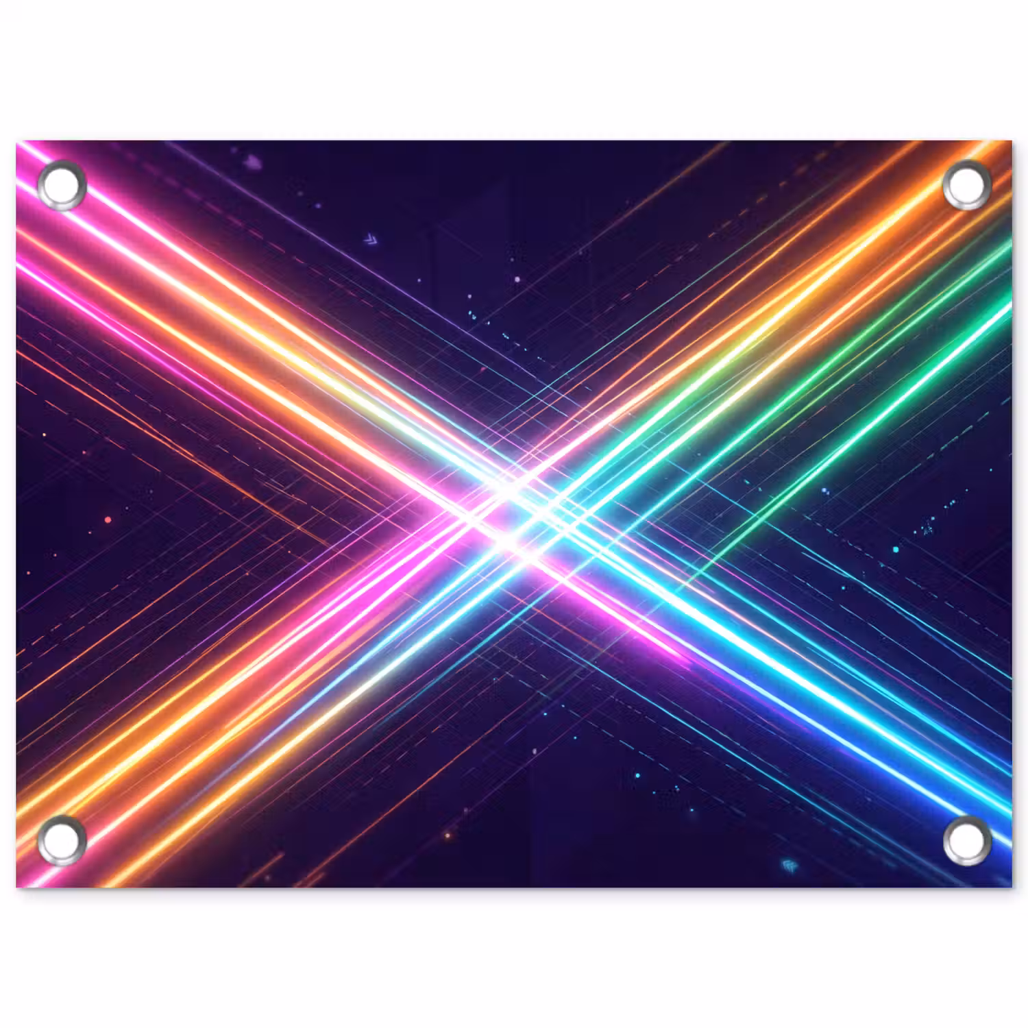 Kruisen - Lasterstralen - Neon tuinposter los doek klein -3d
