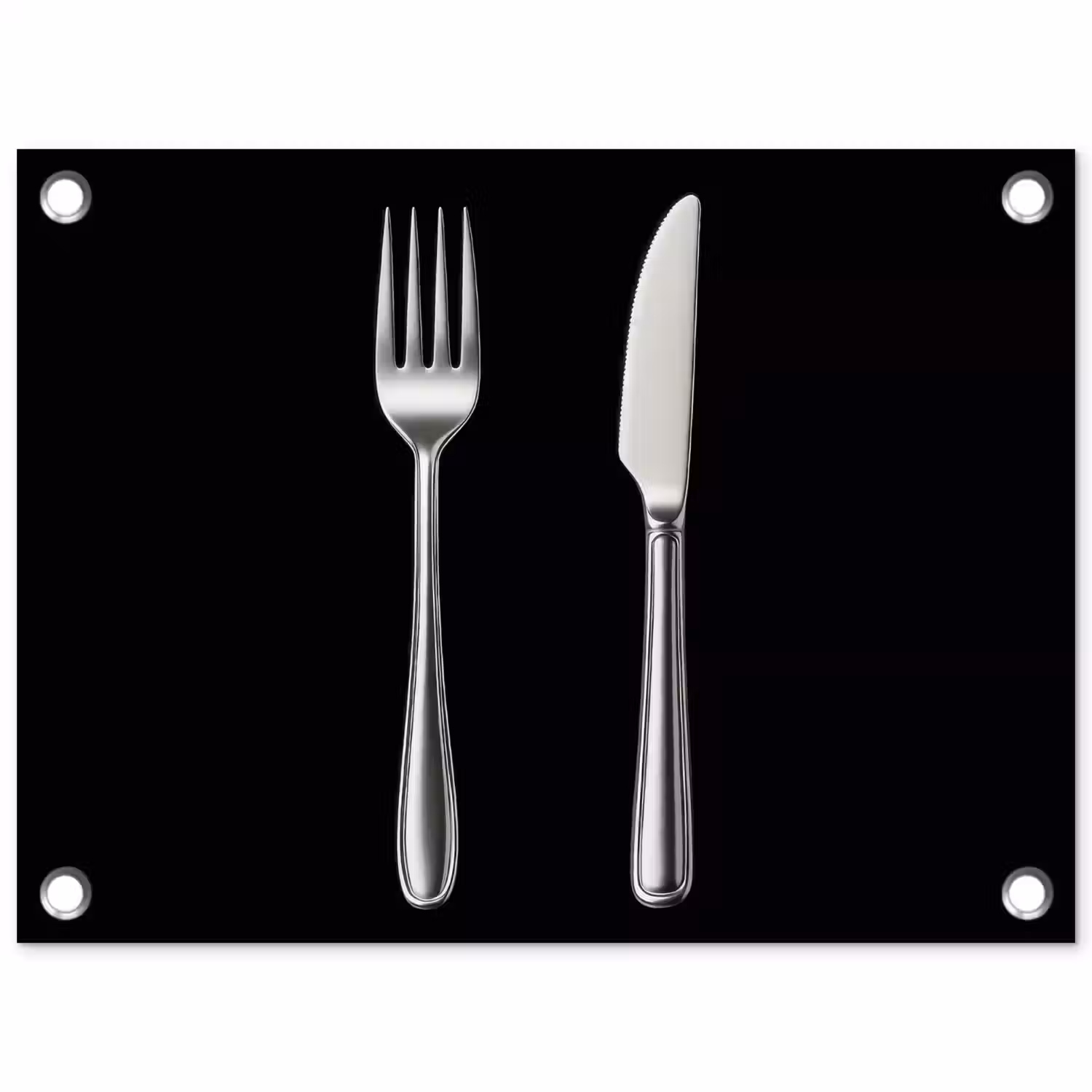 Bestek - Klassiek - Elegant tuinposter los doek klein -3d