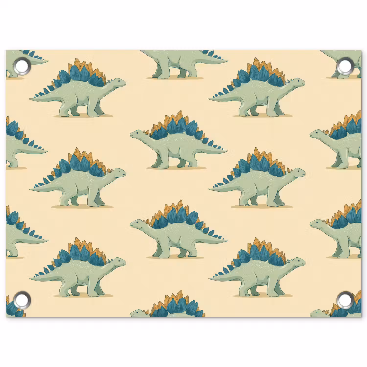 Dino - Patroon - Groen tuinposter los doek klein 239 -3d
