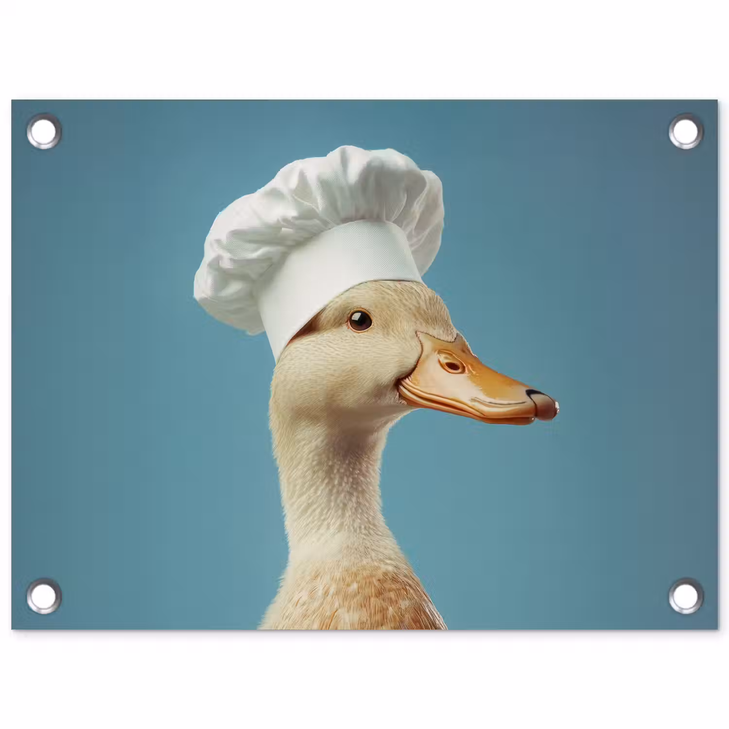 Eend - Koksmuts - Cute - Vogel tuinposter los doek klein -3d