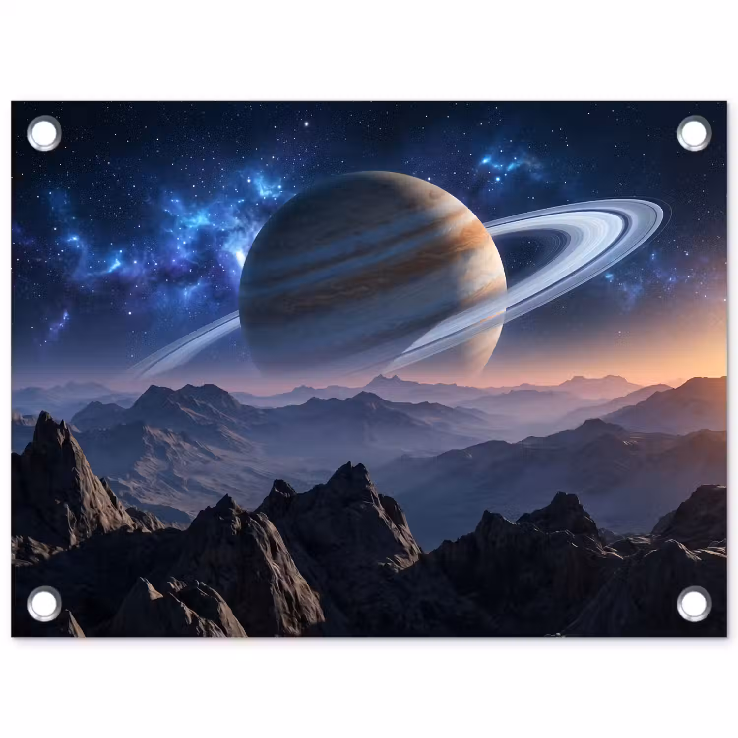 Fantasy - Kosmos - Landschap tuinposter los doek klein -3d