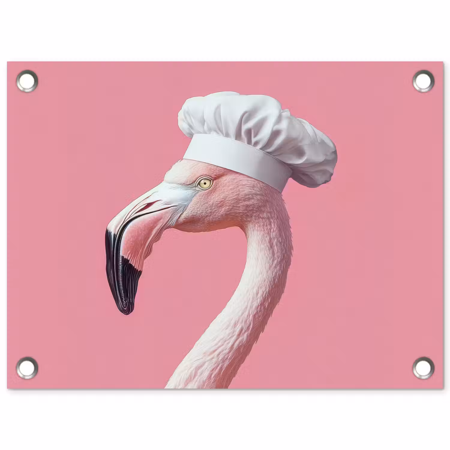 Flamingo - Roze - Koksmuts - Vogel tuinposter los doek klein -3d