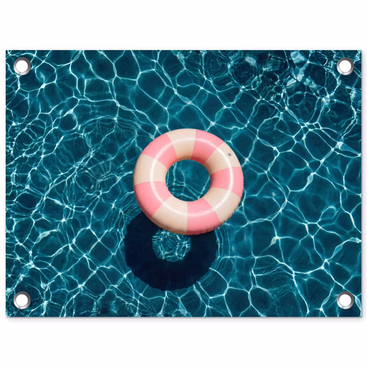 Drijvend - Zwemband - Water tuinposter los doek klein -3d