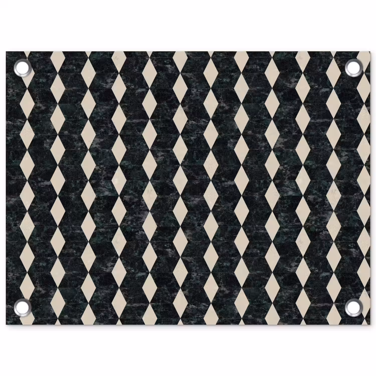 Geometrisch - Patroon - Marmer - Groen tuinposter los doek klein 239 -3d