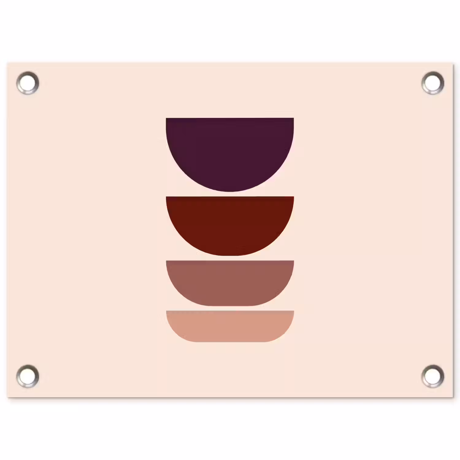 Harmonieus - Symmetrisch - Rood tuinposter los doek klein -3d