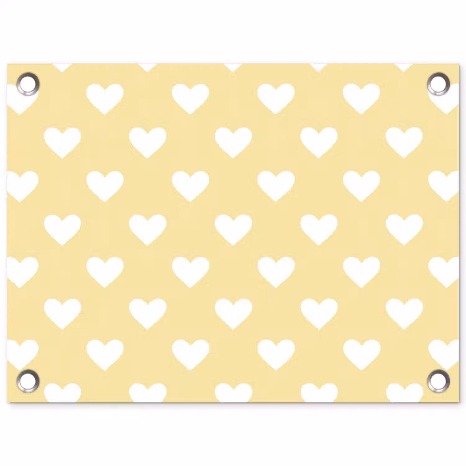 Hartjes - Patroon - Geel tuinposter los doek klein 239 -3d