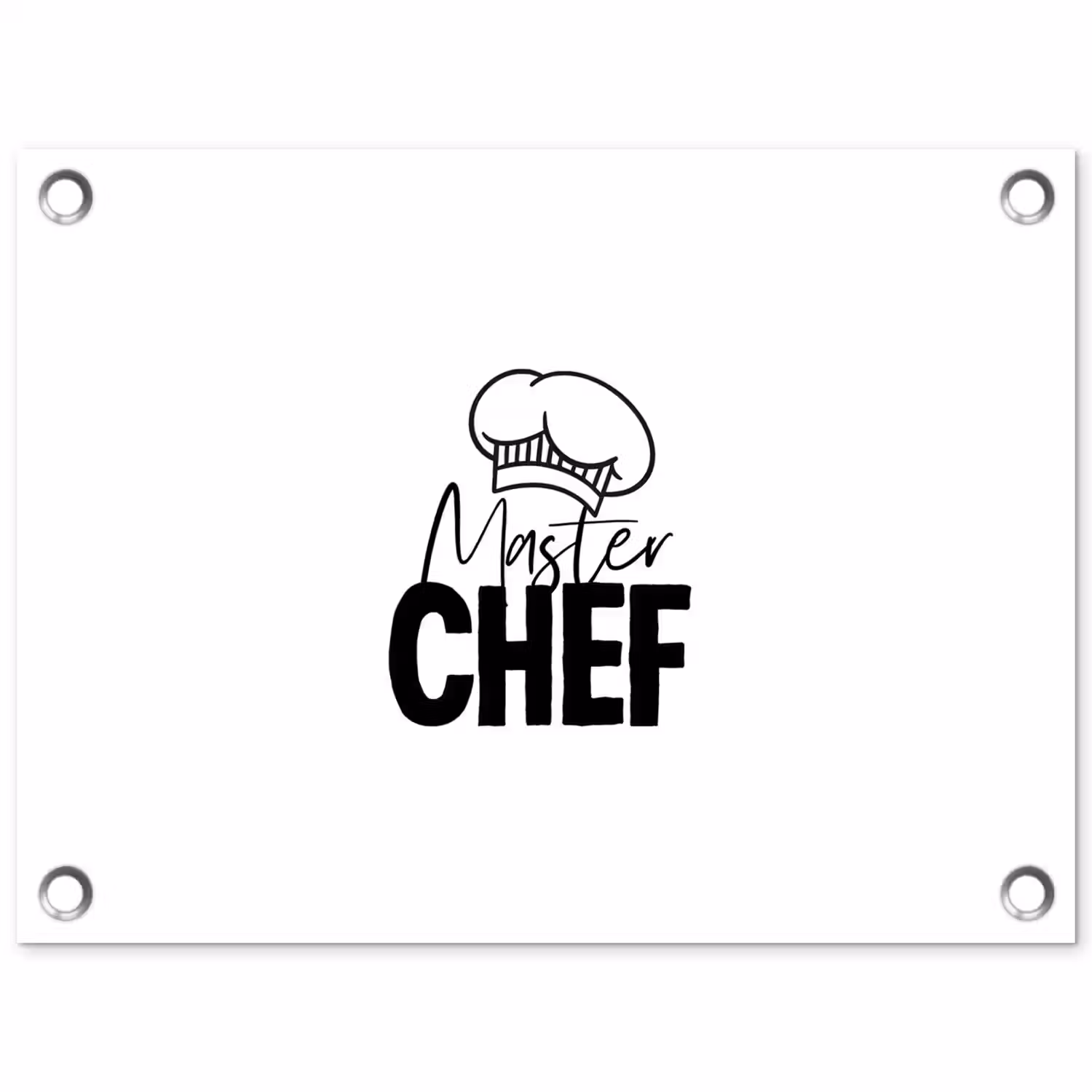 Keuken - Koken - Bakken - Chef - Master Chef - Kok - Tekst tuinposter los doek klein -3d