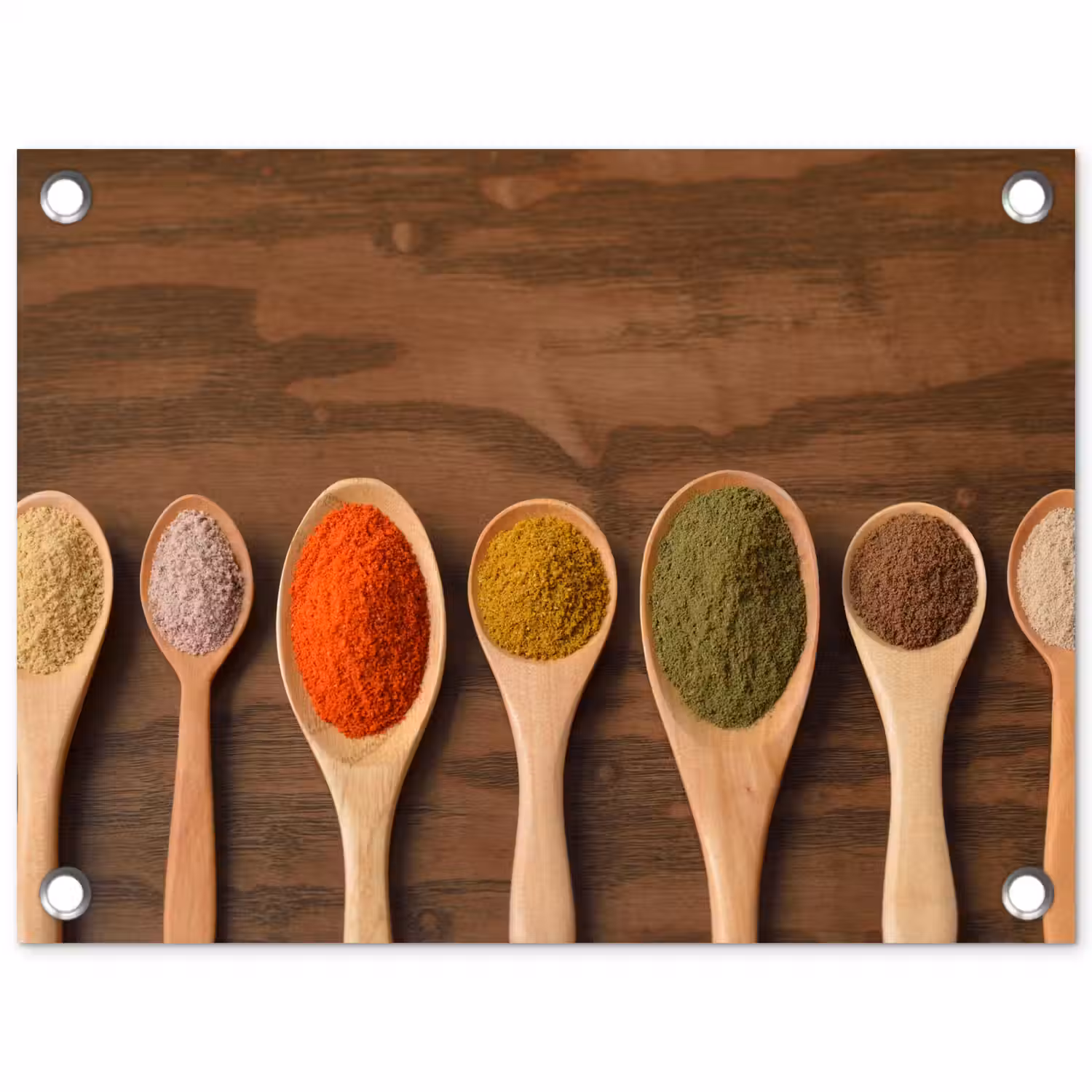 Pollepel - Kruiden - Eten - Specerijen - Tafel tuinposter los doek klein -3d