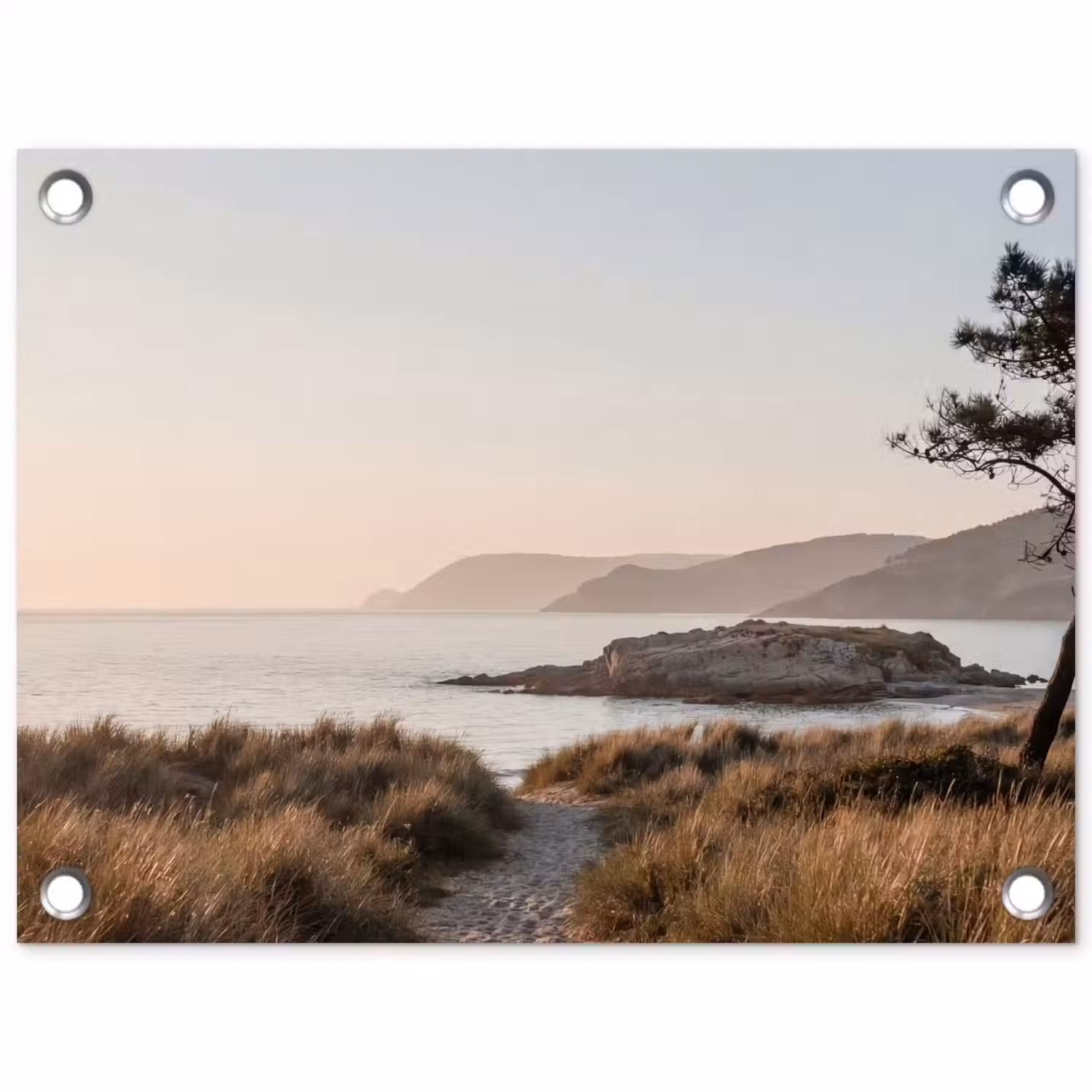 Landschap - Kust - Duinen tuinposter los doek klein -3d