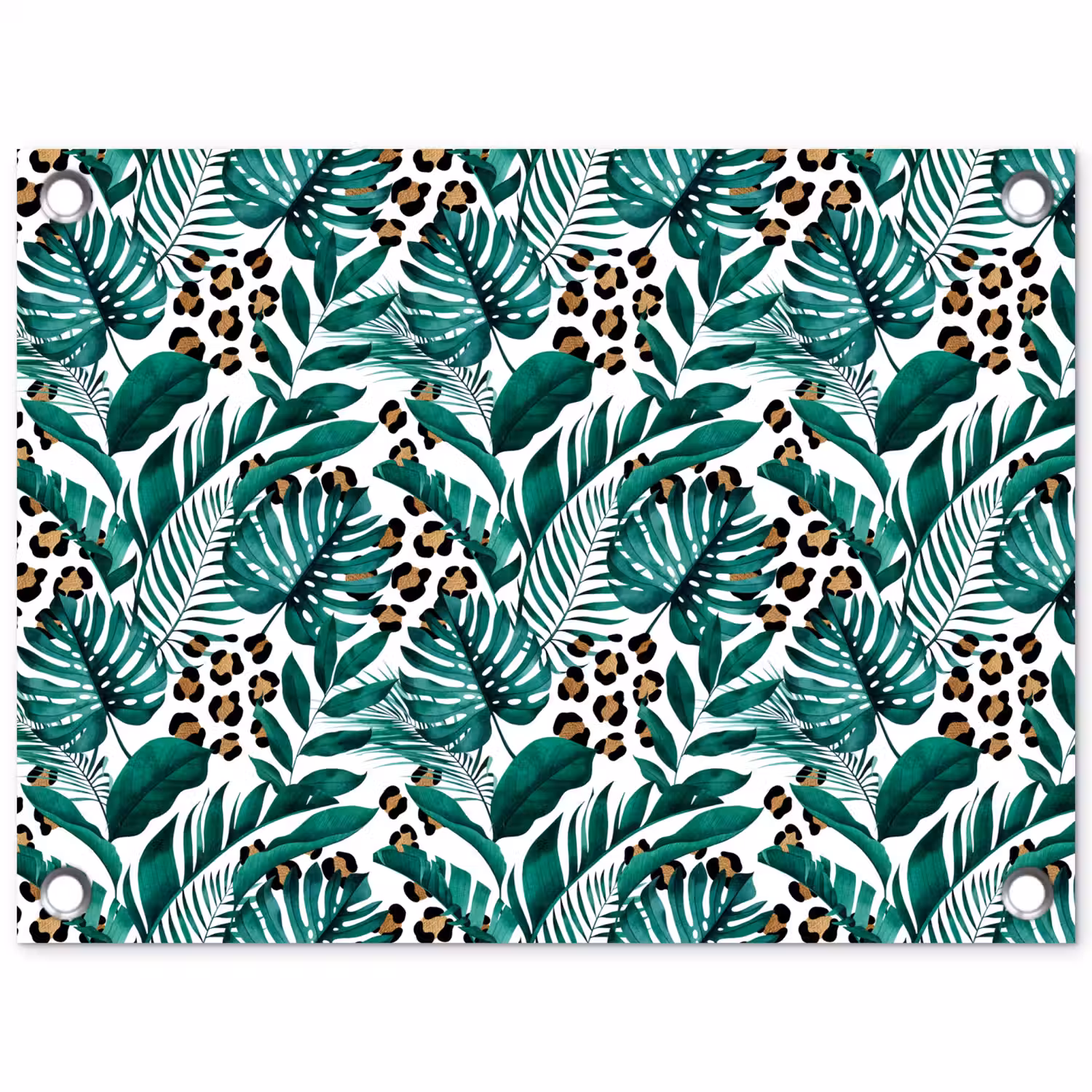 Bladeren - Tropisch - Jungle tuinposter los doek klein -3d