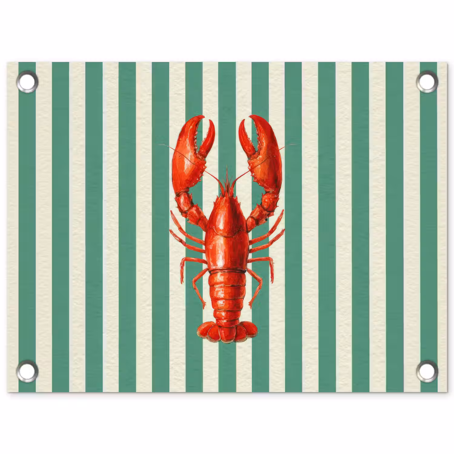Kreeft - Strepen - Realistisch - Zomers tuinposter los doek klein -3d