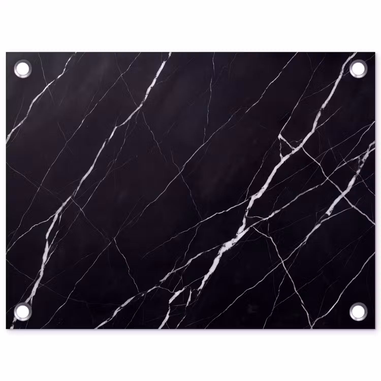 Marmer - Patroon - Abstract - Modern - Zwart tuinposter los doek klein -3d