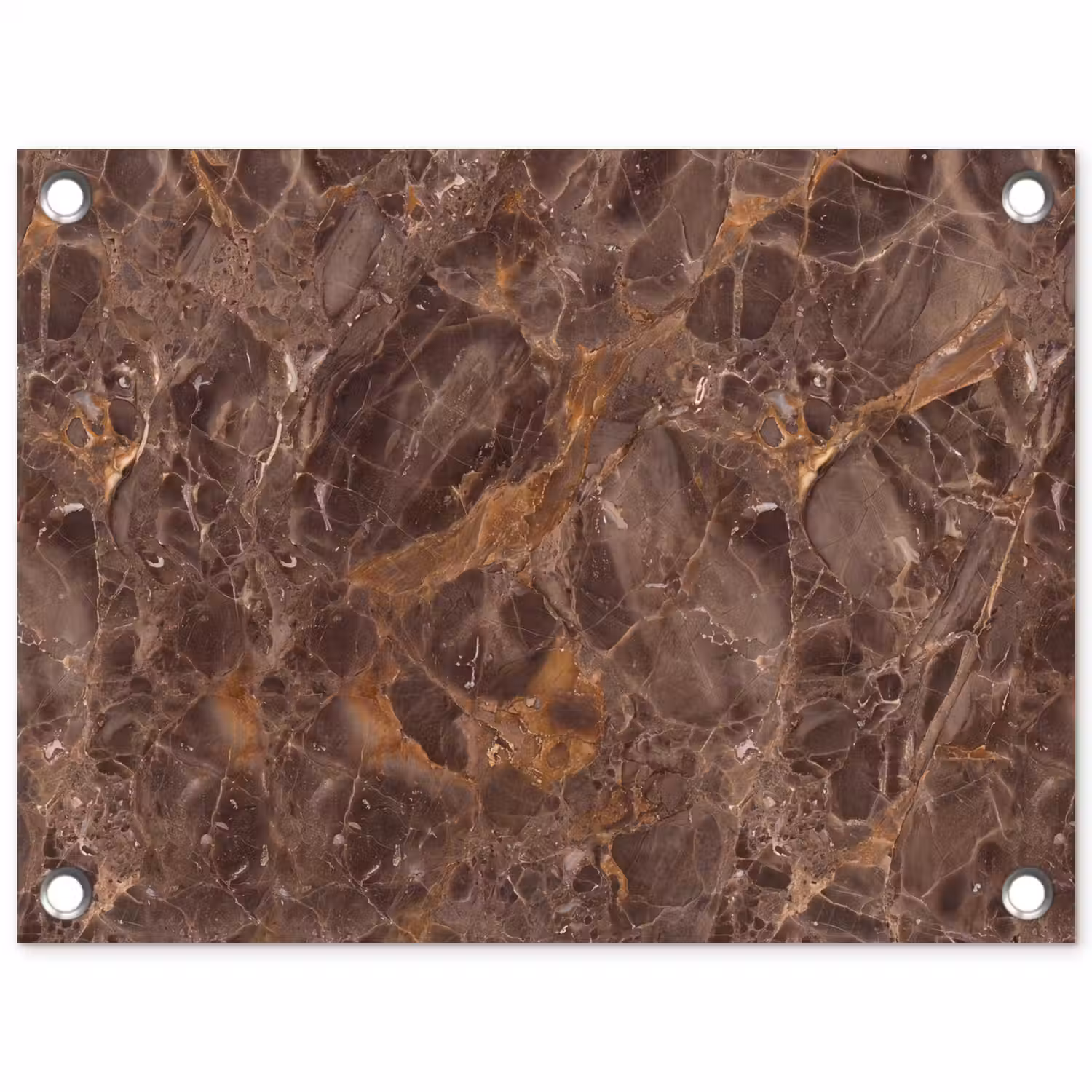 Marmer - Patroon - Natuur - Bruin - Goud tuinposter los doek klein -3d