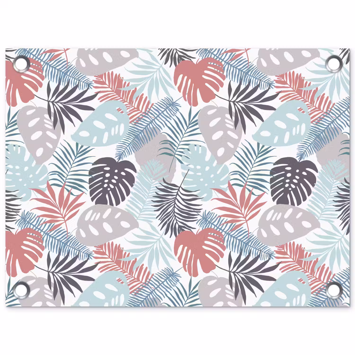 Monstera - Pastel - Bladeren - Tropical tuinposter los doek klein -3d