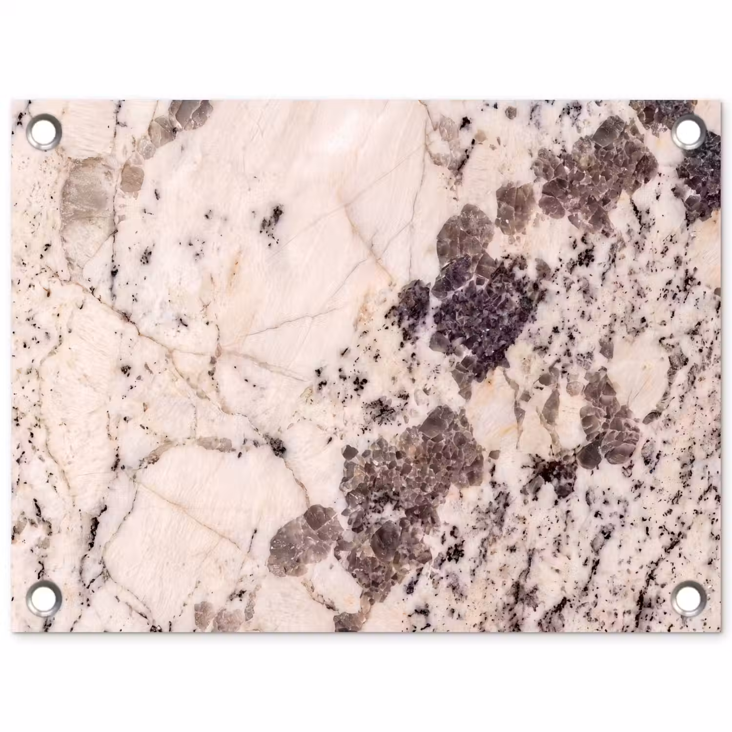 Natuursteen - Patroon - Abstract - Beige - Grijs tuinposter los doek klein -3d