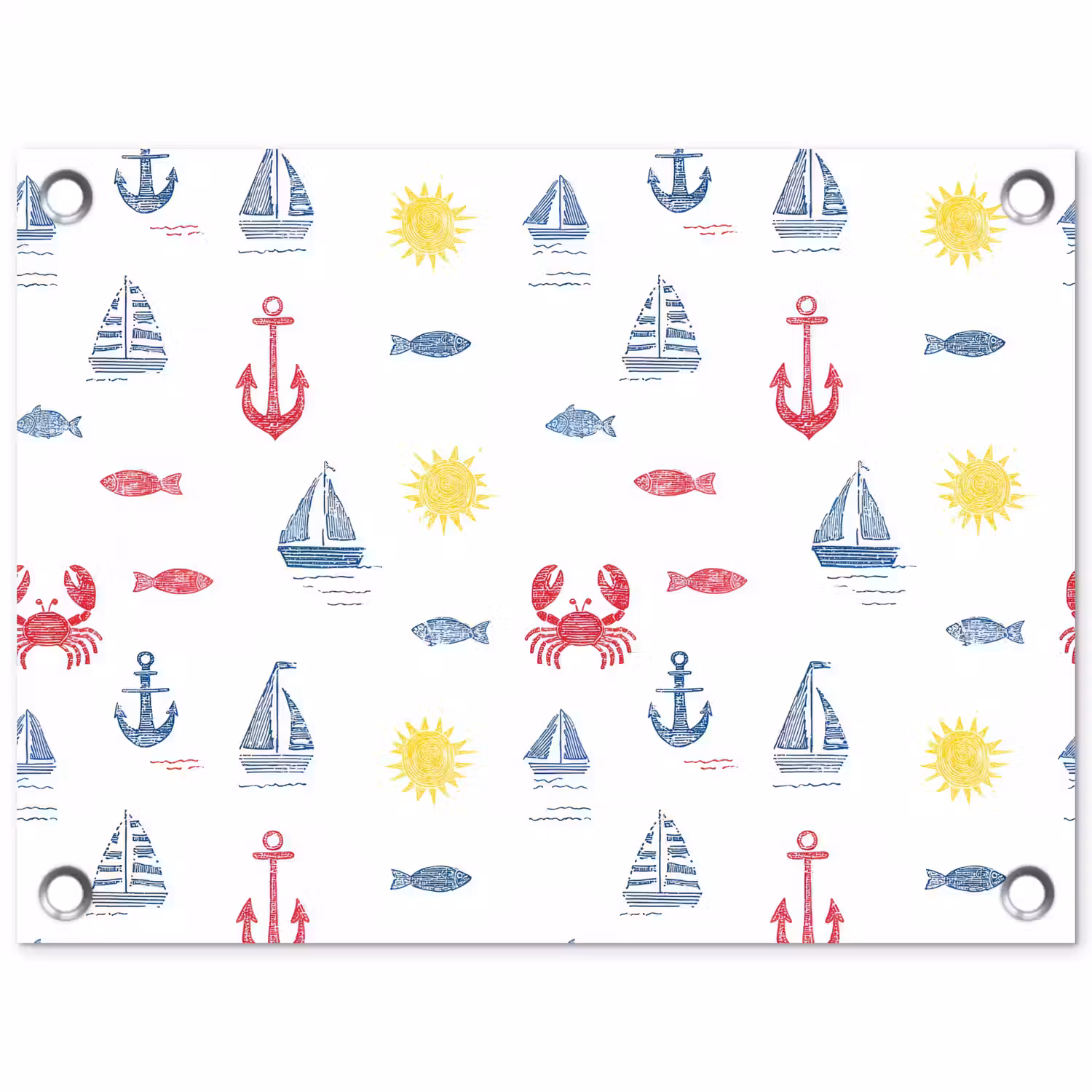 Nautisch - Illustraties - Kleurrijk tuinposter los doek klein 239 -3d