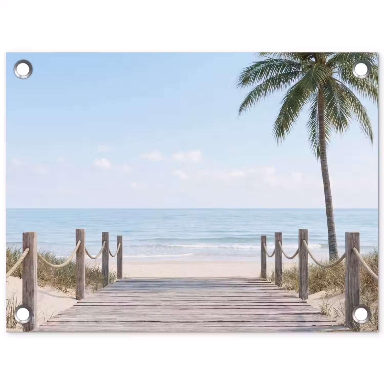 Palmbomen - Pad - Horizon tuinposter los doek klein -3d