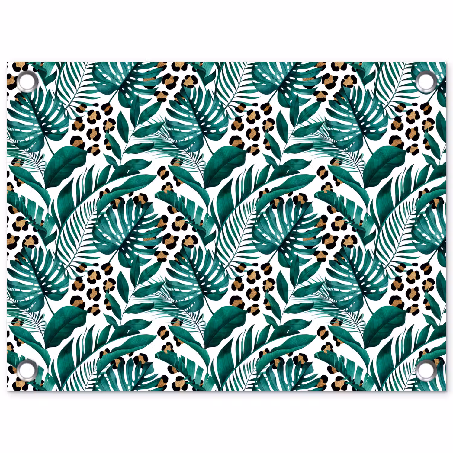 Panterprint - Bladeren - Jungle tuinposter los doek klein -3d