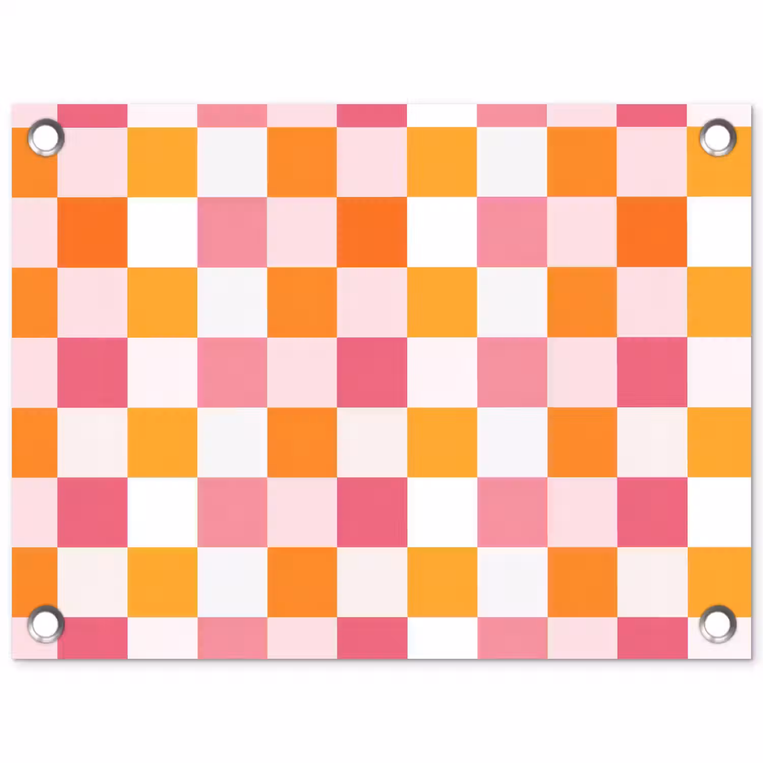 Patroon - Vierkant - Roze tuinposter los doek klein 239 -3d