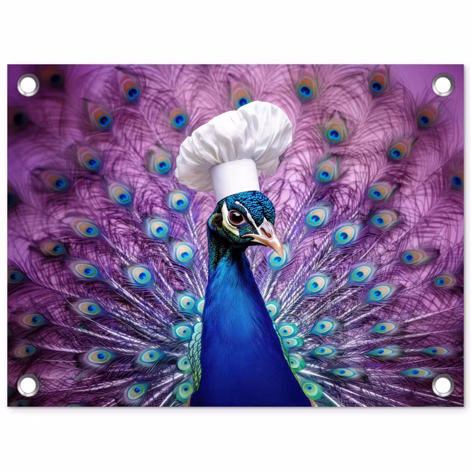 Pauw - Koksmuts - Cool - Paars tuinposter los doek klein -3d